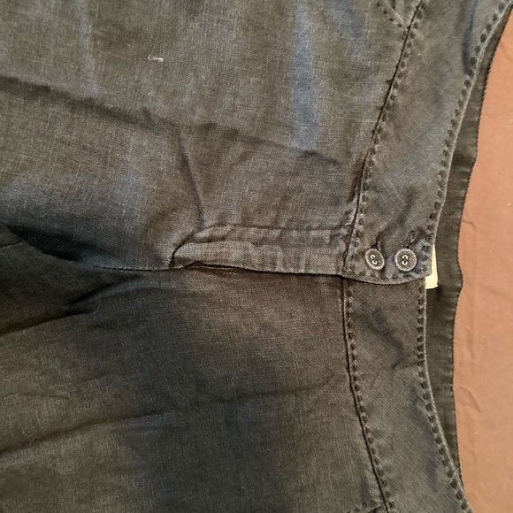 Wide Leg Cropped Black Linen Pants from Sundance Catalogue - Picture 3 of 15